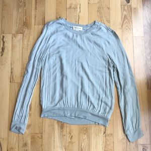 Anthropology top grey green colored